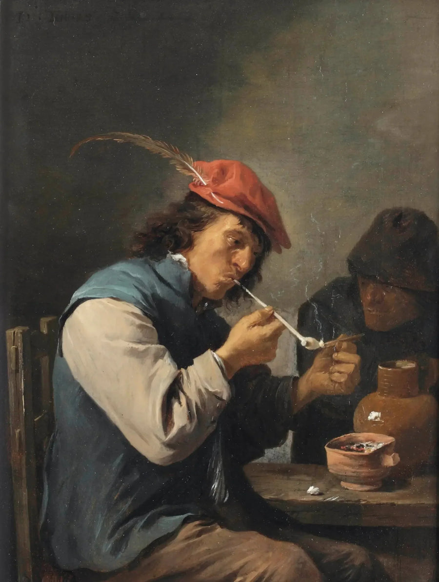 Den flamländska rökaren - David Teniers den yngre