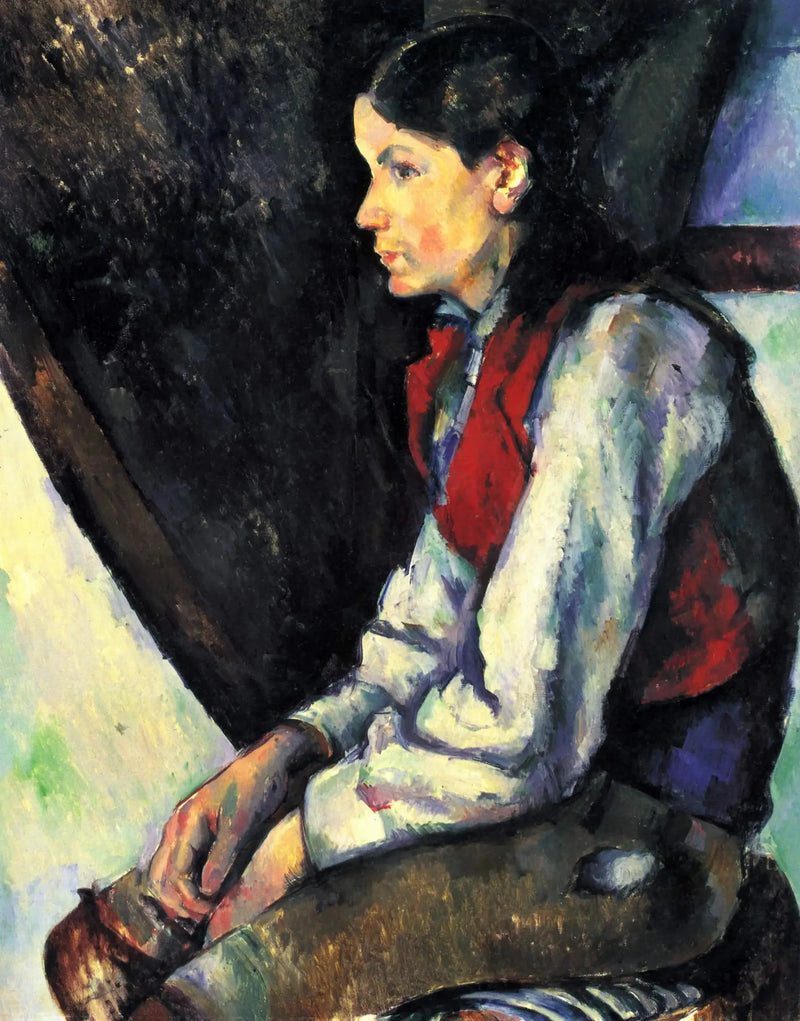 Pojken i röd väst - Paul Cézanne