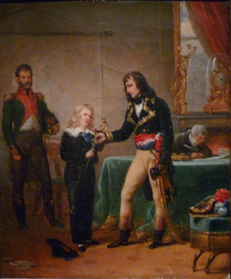 Generalen Bonaparte överlämnar svärdet till den unge Eugène de Beauharnais - Charles de Steuben