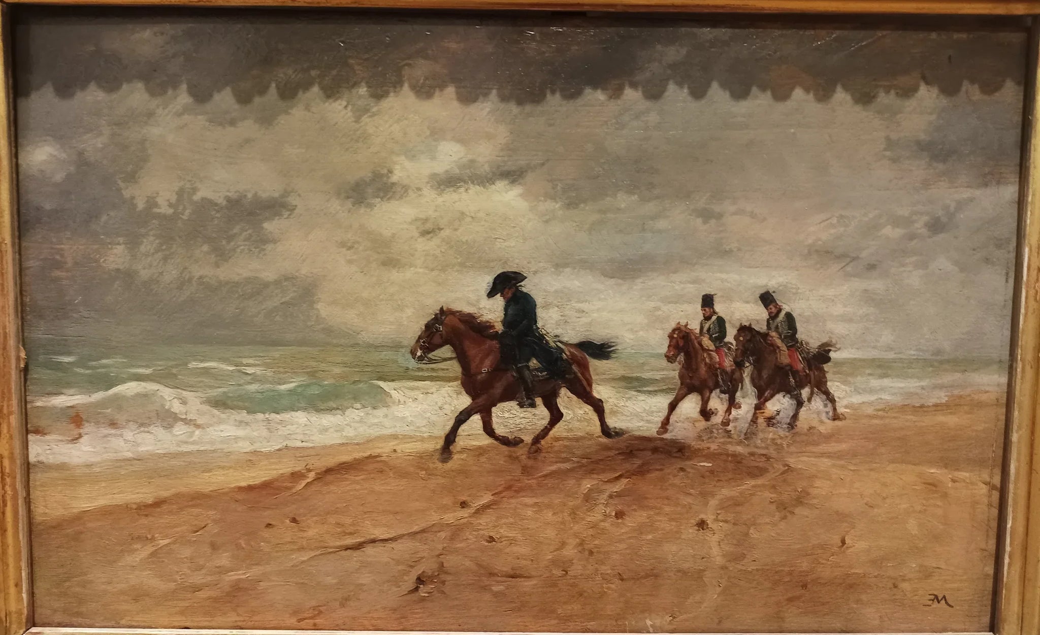 Le général Championnet au bord de la mer - Ernest Meissonier image 1 copie de tableau peinte à la main