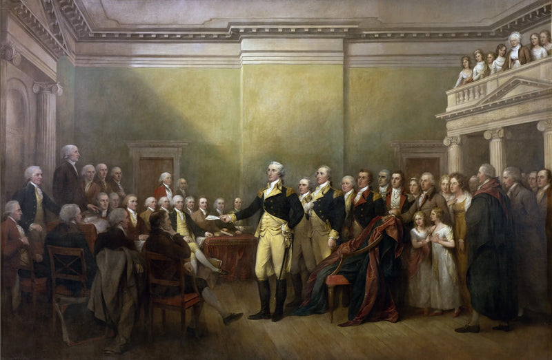 General George Washington avgår från sin tjänst - John Trumbull