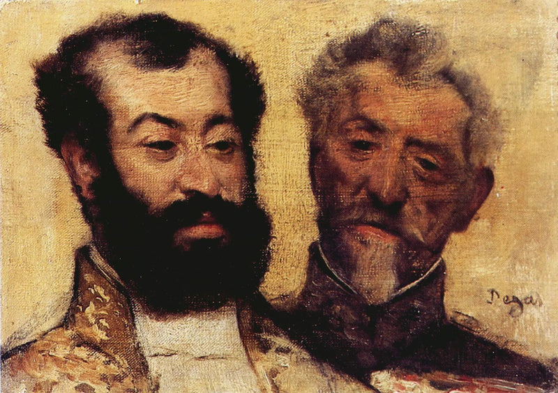 Generalen Mellinet och den store rabbin Astruc - Edgar Degas