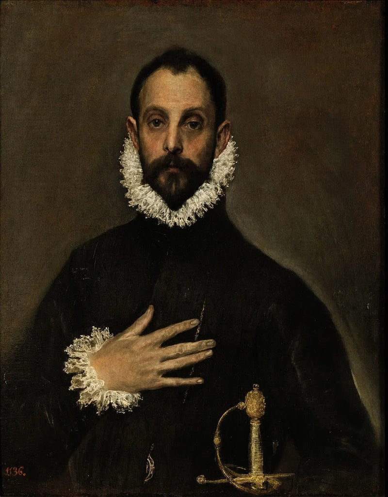 Gentleman med handen på bröstet - El Greco