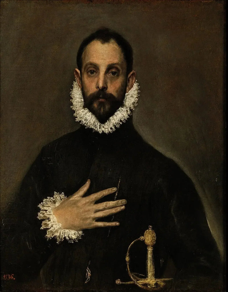 Gentleman med handen på bröstet - El Greco