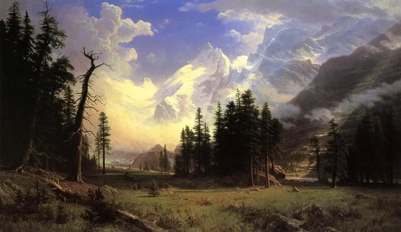 Glaciären i Morteratsch, Haute-Engadine, Pontresina-dalen - Albert Bierstadt