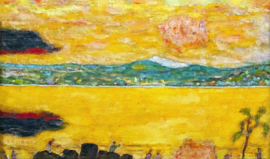 Saint-Tropez-bukten vid solnedgången - Pierre Bonnard