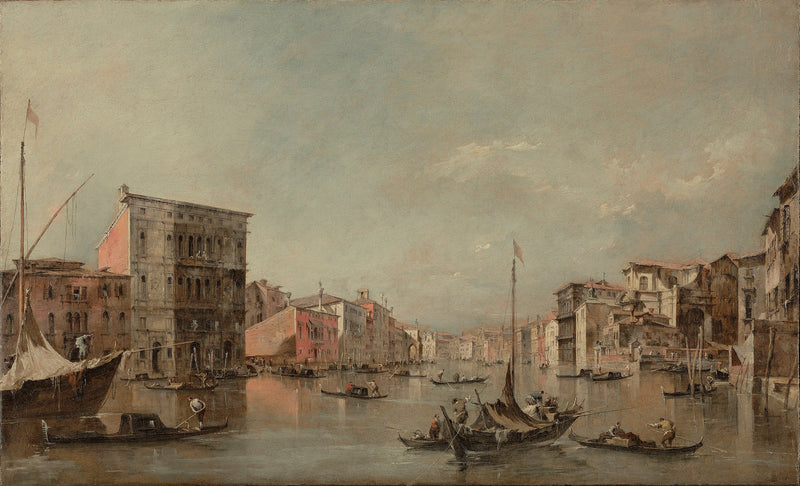 Venetianska kanalen med Palazzo Bembo - Francesco Guardi