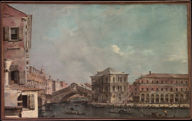 The Grand Canal ovanför Rialto - Francesco Guardi