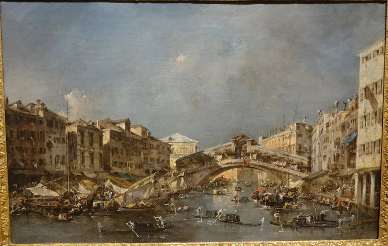 Le Grand Canal med Rialto-bron sett från söder - Francesco Guardi