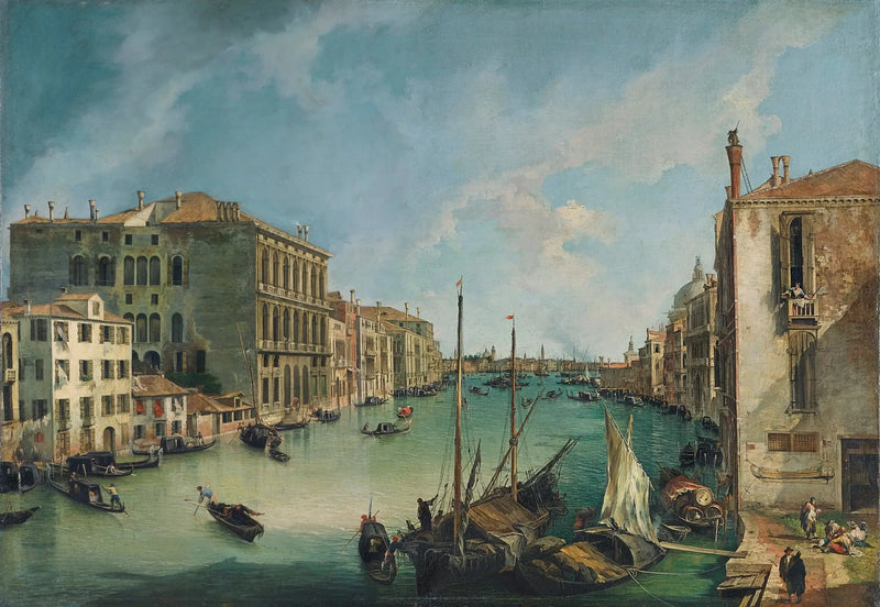 Canal Grande från San Vio-platsen i Venedig - Canaletto
