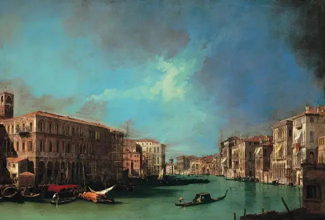 Canale Grande nära Rialto, mot norr - Canaletto