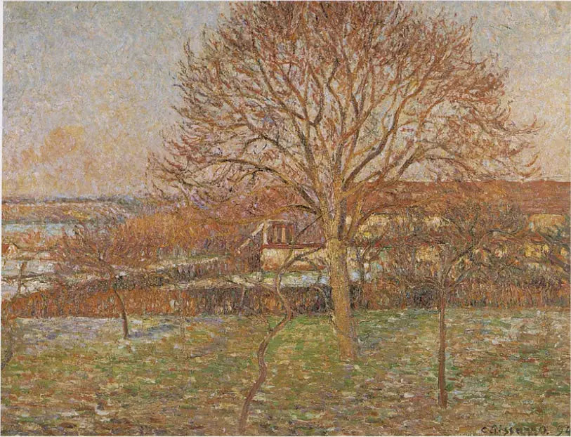 Den Stora Valnöt, vit gelé, Éragny - Camille Pissarro