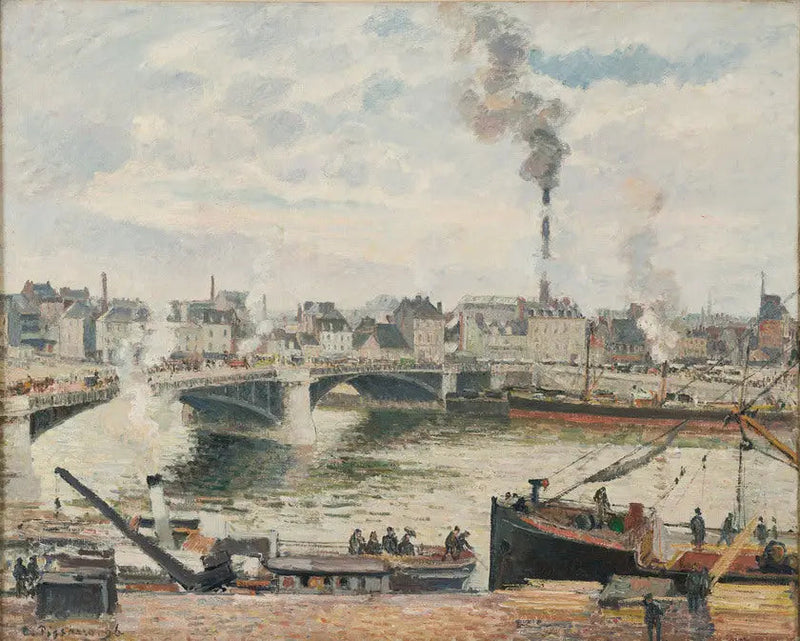 Den Stora Bron, Rouen (Den Stora Bron, Rouen) - Camille Pissarro