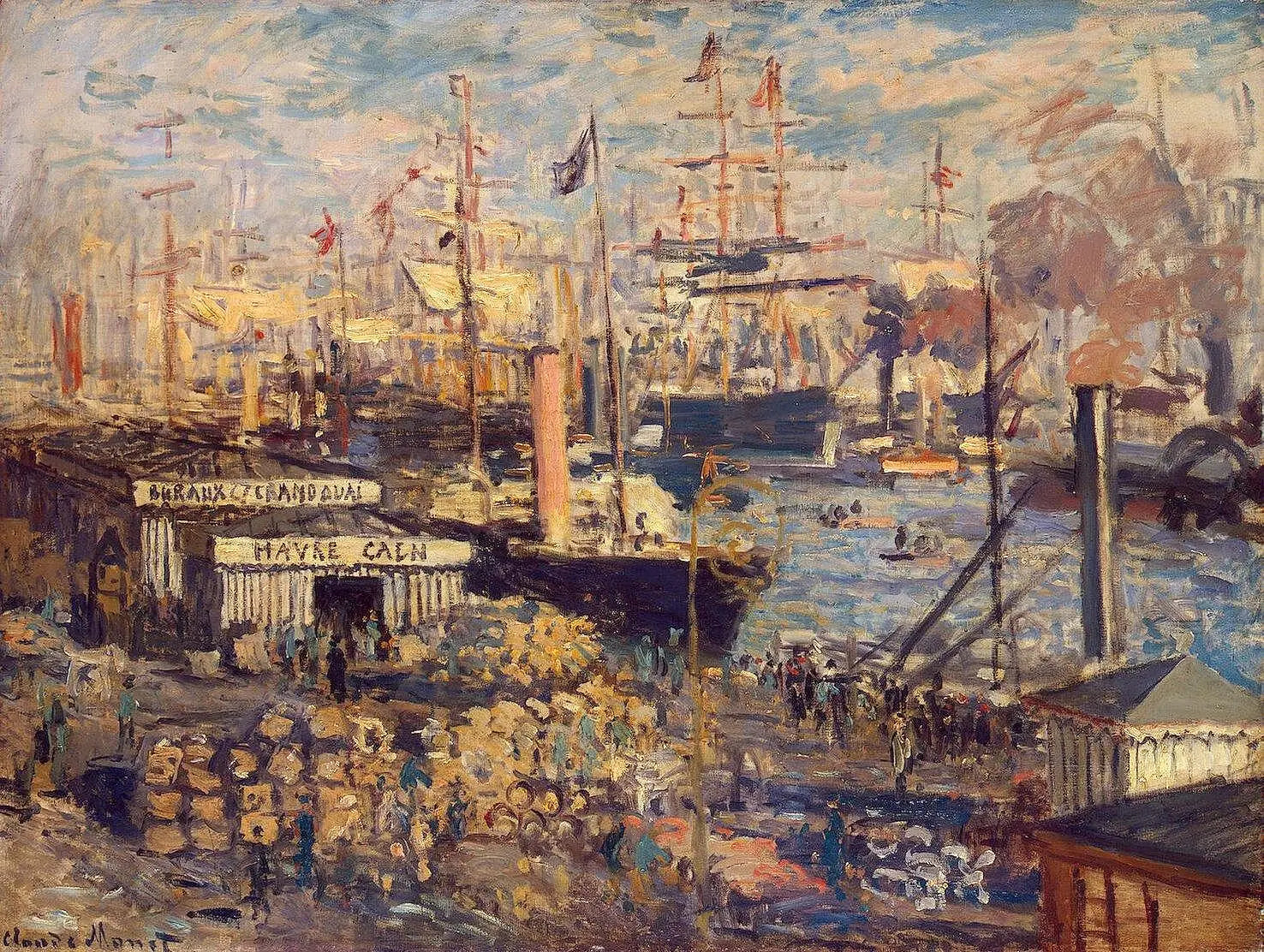 Reproduction du tableau « Le Grand Quai au Havre - Claude Monet » par Alpha Reproduction en peinture à l’huile