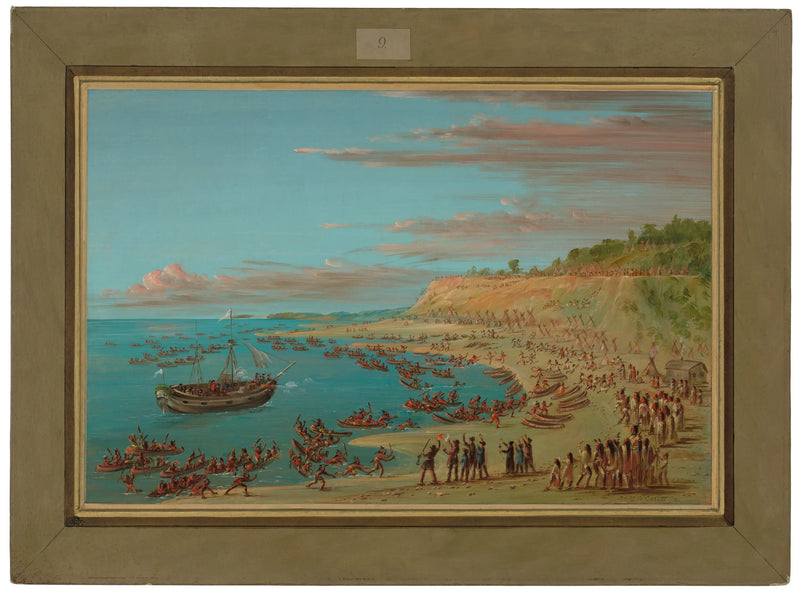 Griffen som anländer till Mackinaw hamn. 27 augusti 1679 - George Catlin