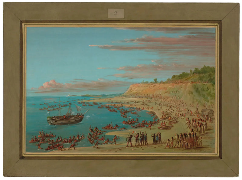 Griffen som anländer till Mackinaw hamn. 27 augusti 1679 - George Catlin