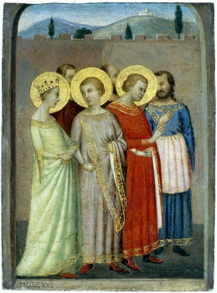 Helgonens grupp. - Bernardo Daddi