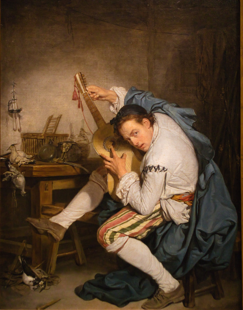 Gitarristen (L'Oiseleur). - Jean-Baptiste Greuze