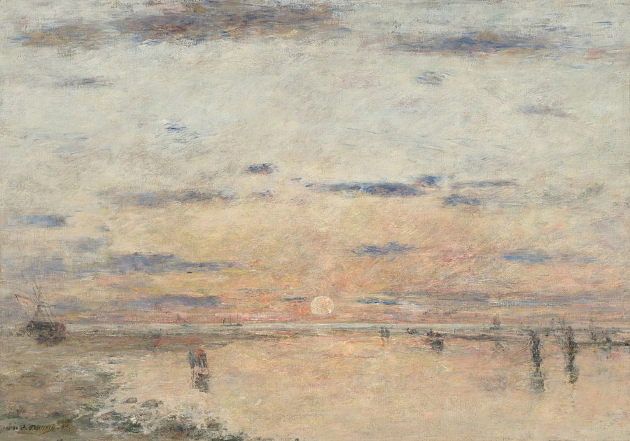 Le Havre: Solnedgång över havet - Eugène Boudin