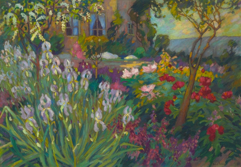 Trädgården med iris - Robert Antoine Pinchon