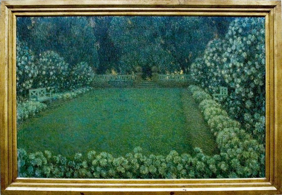 Den vita trädgården vid skymningen - Henri Le Sidaner