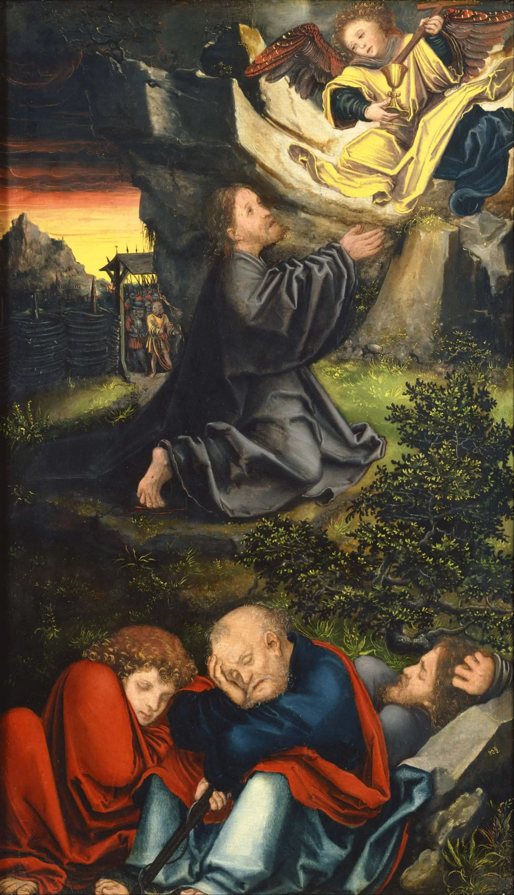 Le jardin de Gethsémani - Lucas Cranach the Elder image 1 copie peinte à la main à l’huile