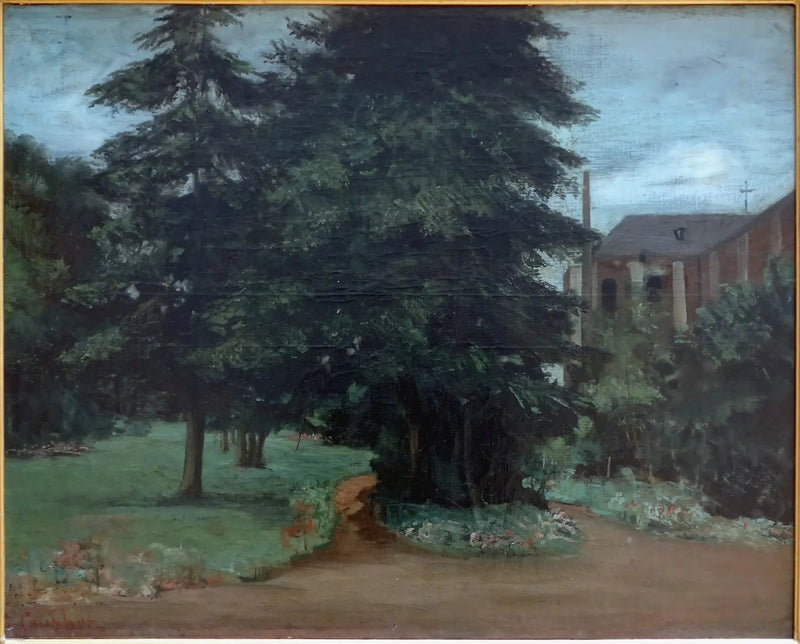 Trädgården vid Loos-lez-Lille kloster - Gustave Courbet
