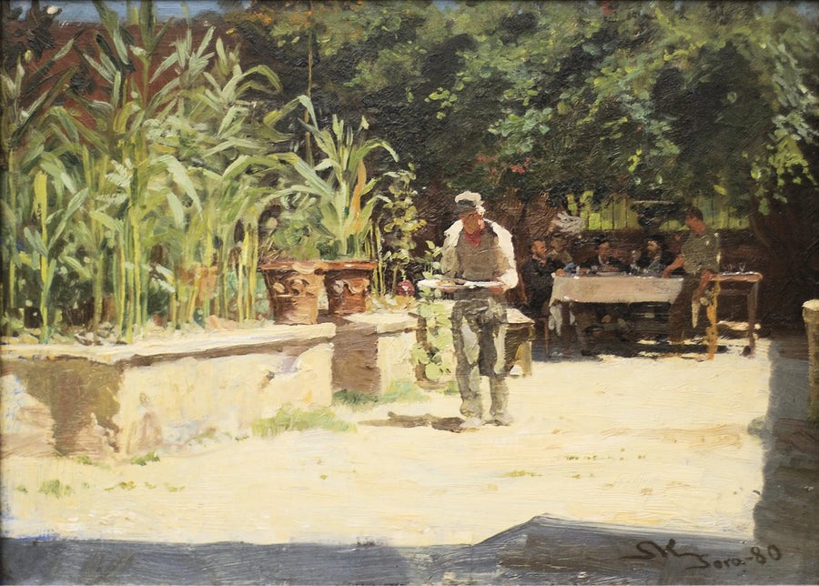 Trädgården vid Albergo del Liri i Sora. Abruzzerna - Peder Severin Krøyer