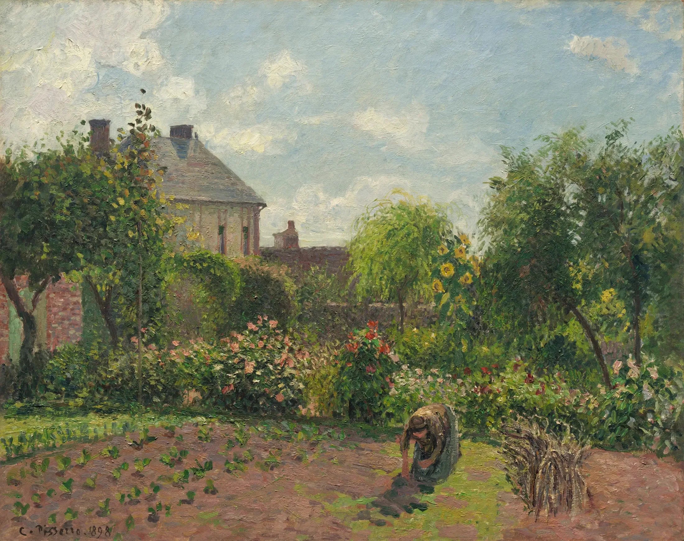 Le Jardin de l'Artiste à Eragny - Camille Pissarro image 1 copie peinte à la main à l’huile