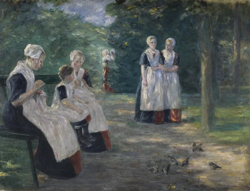 Kommunalt orphanage-trädgården i Amsterdam - Max Liebermann