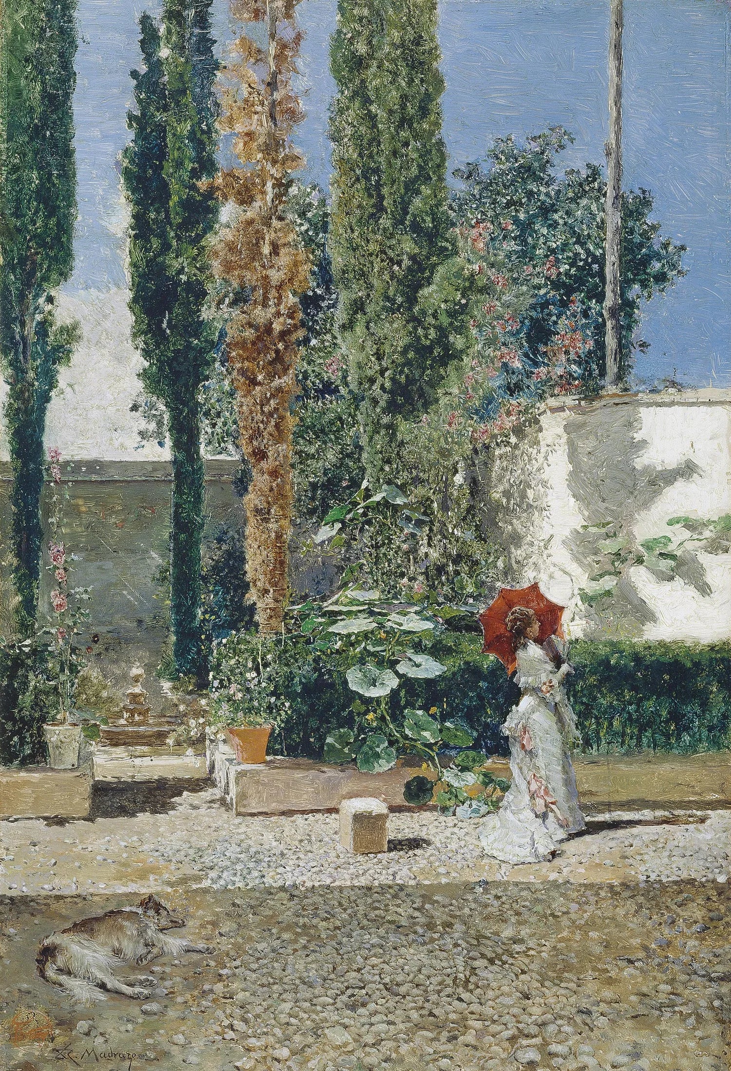 Le jardin de la résidence Fortuny - Mariano Fortuny Marsal image 1 reproduction de peinture à l’huile
