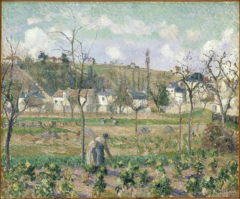 Maubuissonträdgården, Pontoise, mor Bellette - Camille Pissarro