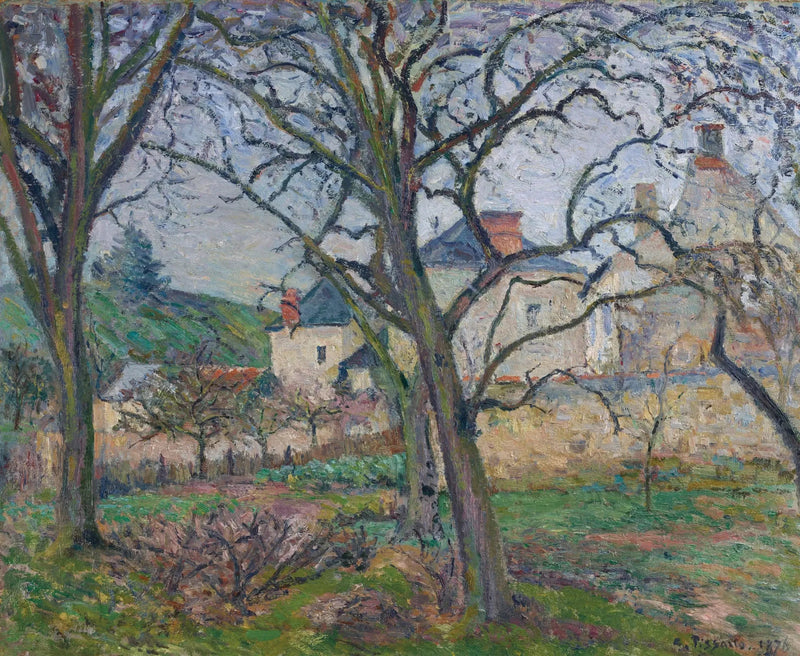 Maubuisson-trädgården, sedd mot Saint-Denis-kusten, Pontoise - Camille Pissarro
