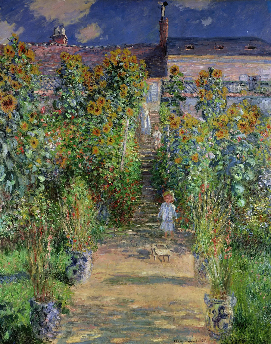 Monets trädgård i Vétheuil - Claude Monet