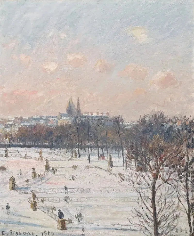 Tuileriet, snöeffekt - Camille Pissarro