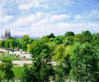 Tuileriet, sommar - Camille Pissarro
