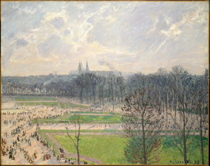 Tuileriet i en vintereftermiddag - Camille Pissarro