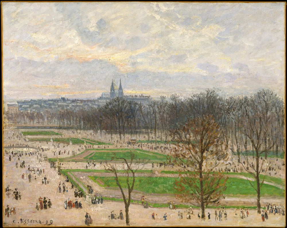 Le Jardin des Tuileries un après-midi d'hiver - Camille Pissarro image 1 copie de tableau peinte à la main