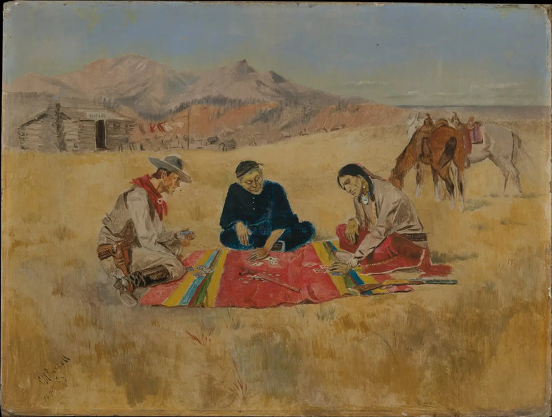 pokeruppsättningen - Charles Marion Russell
