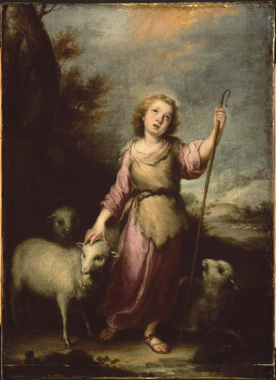 Den unge Kristus som god herde - Bartolomé Esteban Murillo