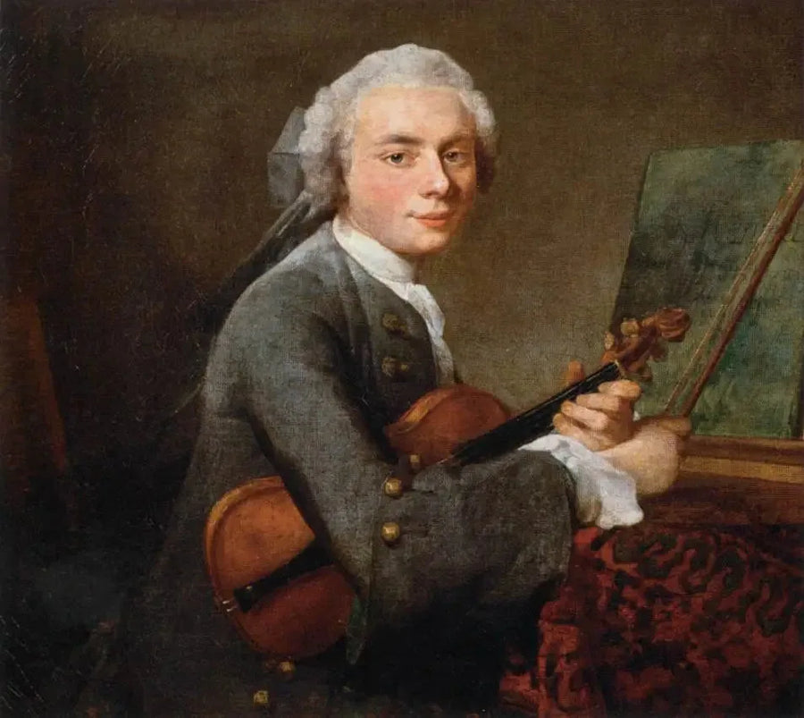 Den unge mannen med violin - Jean Simeón Chardin