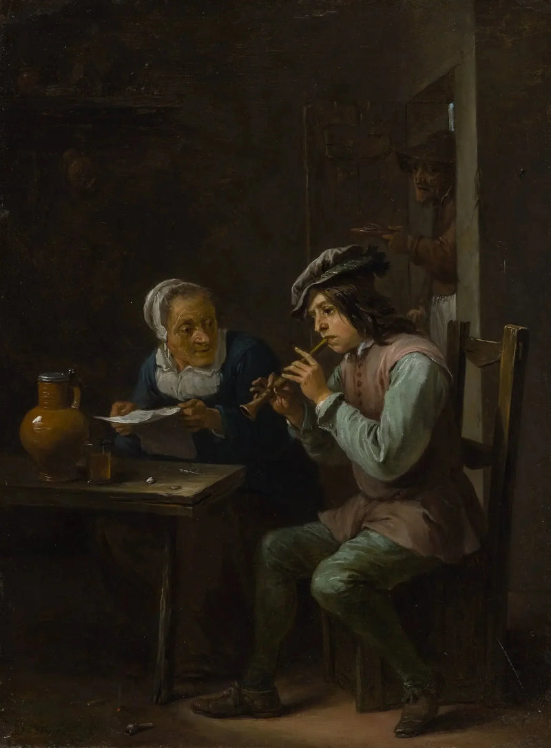 Flageoletspelaren - David Teniers den yngre