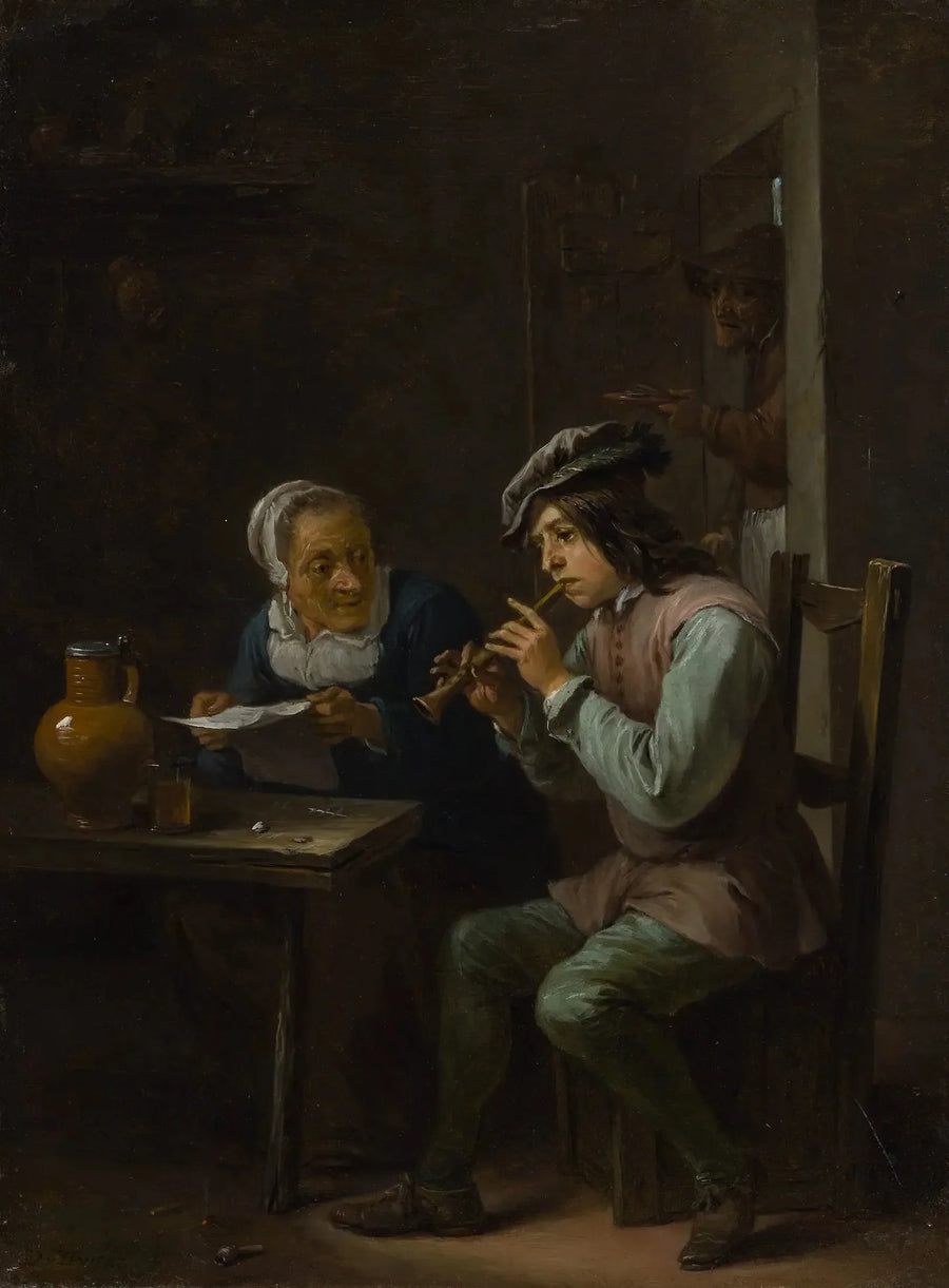 Flageoletspelaren - David Teniers den yngre