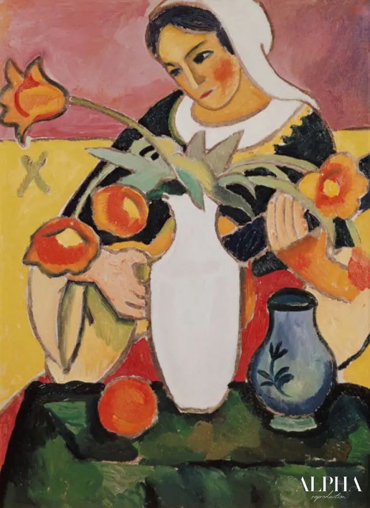 Le joueur de luth - August Macke - Reproductions de tableaux et peintures haut de gamme