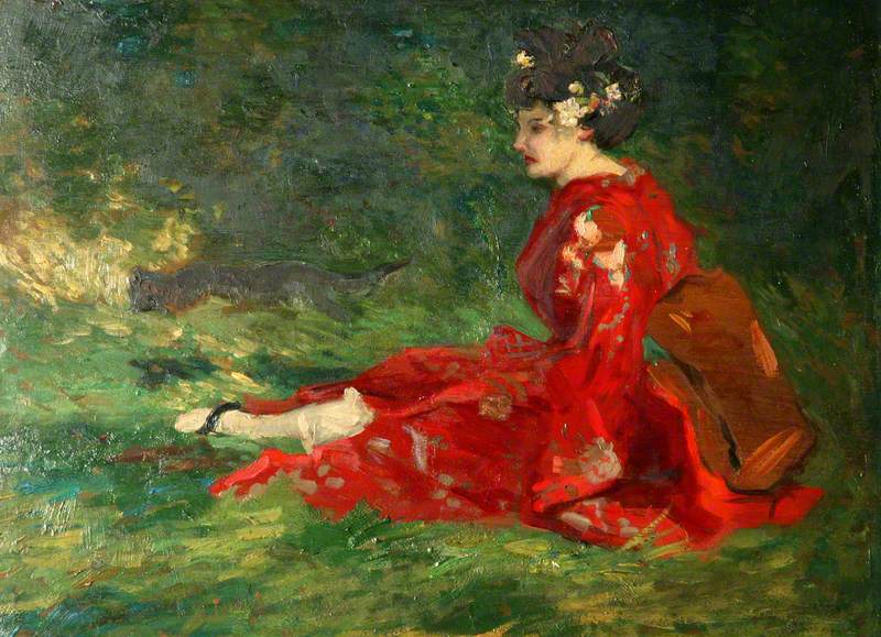 Den röda kimonon - Charles Conder