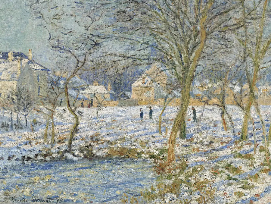Sjön, snöeffekten - Claude Monet