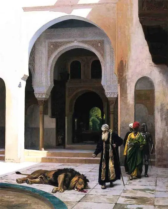 Den fördömda lejonet - Jean-Léon Gérôme