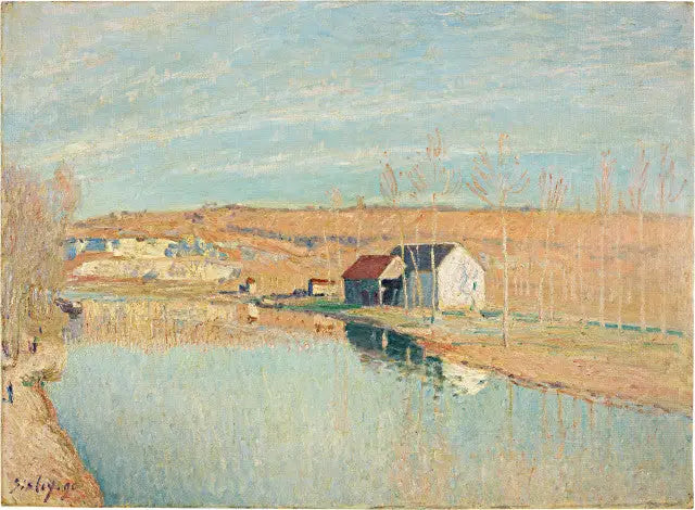 Le Loing och Saint-Nicaise kulle - Mars sol - Alfred Sisley