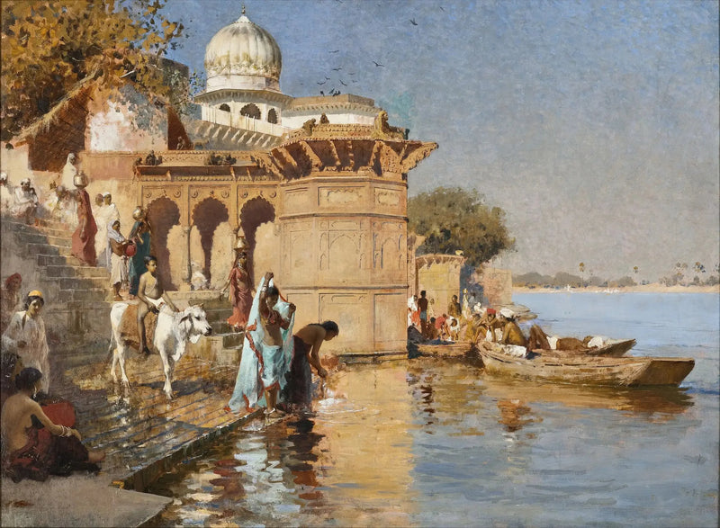 Längs Ghâts, Mathura - Edwin Lord Weeks