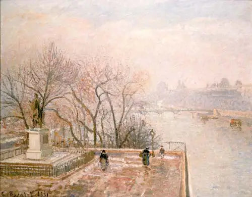 Louvren, Solnedgång, Frost (Andra Serien) - Camille Pissarro
